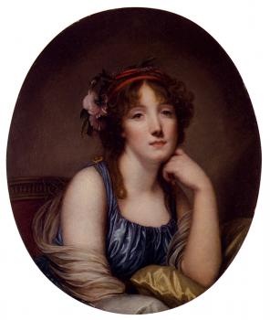 Jean-Baptiste Greuze : Portrait Of A Young Woman Said To Be The Artists Daughter